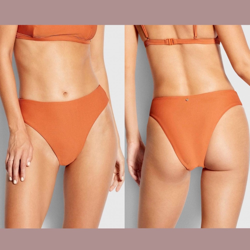 NEW Seafolly [‎ 6 US ] Essentials High Waist Bikini Bottoms in Orange